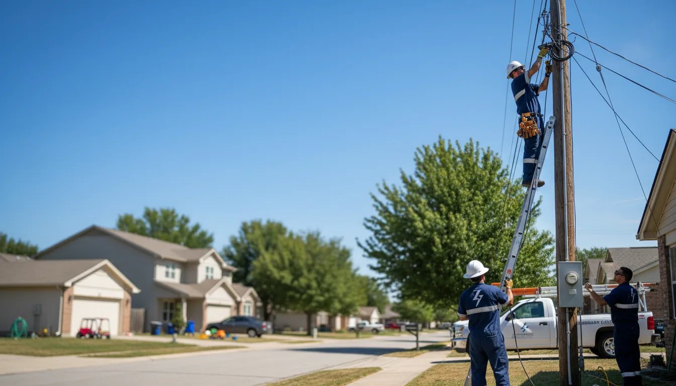 Residential electrician providing installation services in Comstock, MN